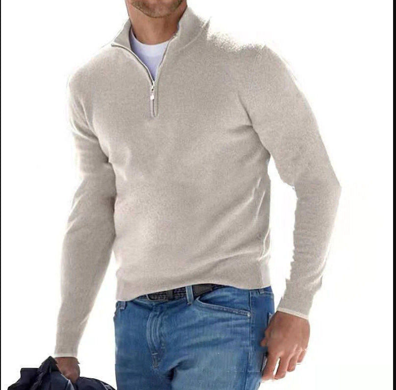 Men's Sweater Quarter-zipper Casual Cotton Blend