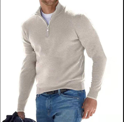 Men's Sweater Quarter-zipper Casual Cotton Blend
