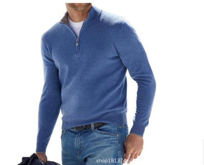 Men's Sweater Quarter-zipper Casual Cotton Blend