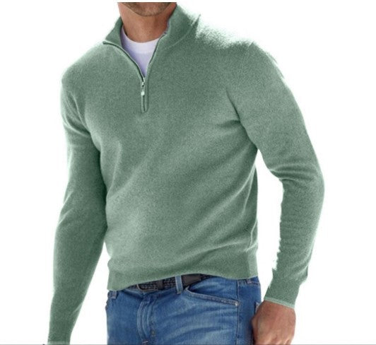 Men's Sweater Quarter-zipper Casual Cotton Blend