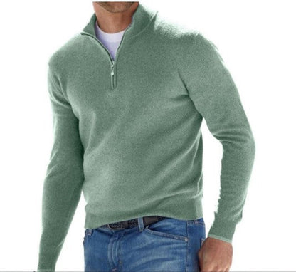 Men's Sweater Quarter-zipper Casual Cotton Blend