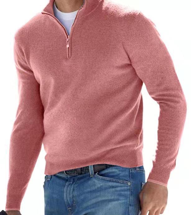 Men's Sweater Quarter-zipper Casual Cotton Blend