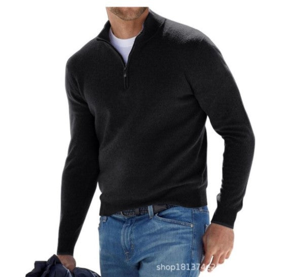 Men's Sweater Quarter-zipper Casual Cotton Blend