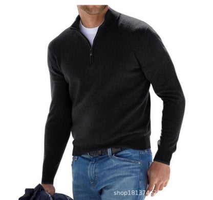 Men's Sweater Quarter-zipper Casual Cotton Blend