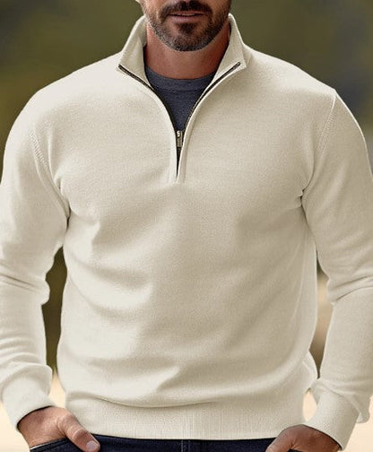 Men's Sweater Quarter-zipper Casual Cotton Blend