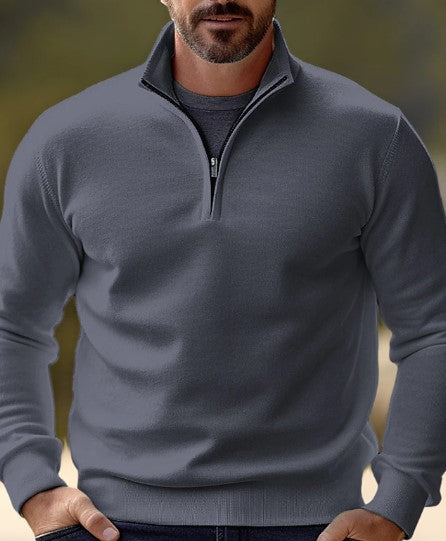 Men's Sweater Quarter-zipper Casual Cotton Blend