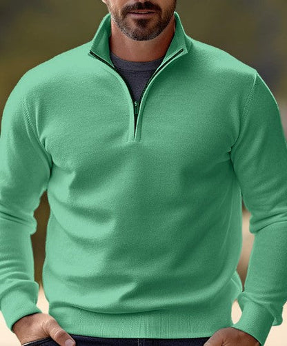Men's Sweater Quarter-zipper Casual Cotton Blend