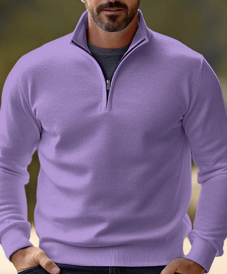 Men's Sweater Quarter-zipper Casual Cotton Blend