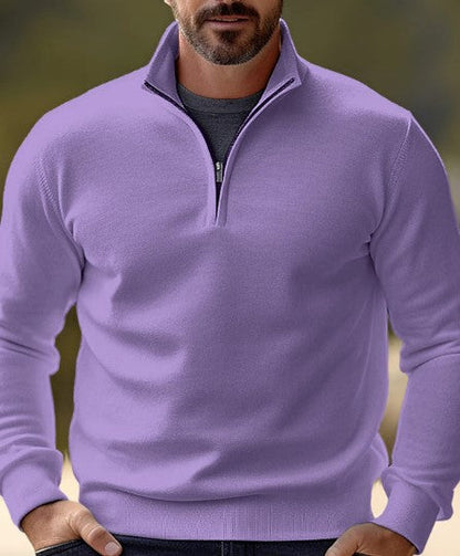 Men's Sweater Quarter-zipper Casual Cotton Blend