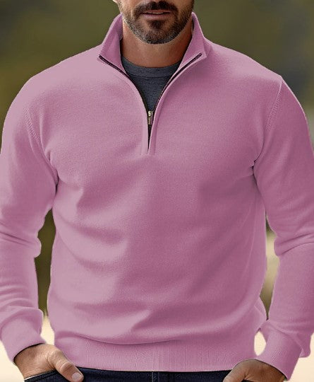 Men's Sweater Quarter-zipper Casual Cotton Blend