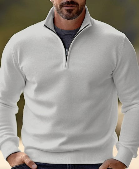 Men's Sweater Quarter-zipper Casual Cotton Blend