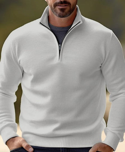 Men's Sweater Quarter-zipper Casual Cotton Blend
