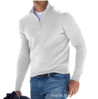 Men's Sweater Quarter-zipper Casual Cotton Blend