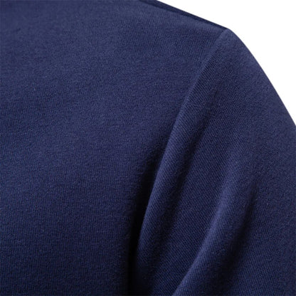 Men's Sweatshirt Polo Retro Style With Contrasting Collar