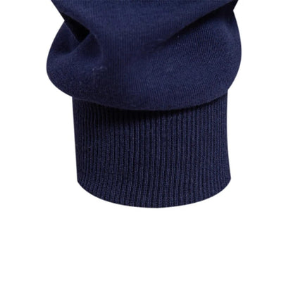 Men's Sweatshirt Polo Retro Style With Contrasting Collar