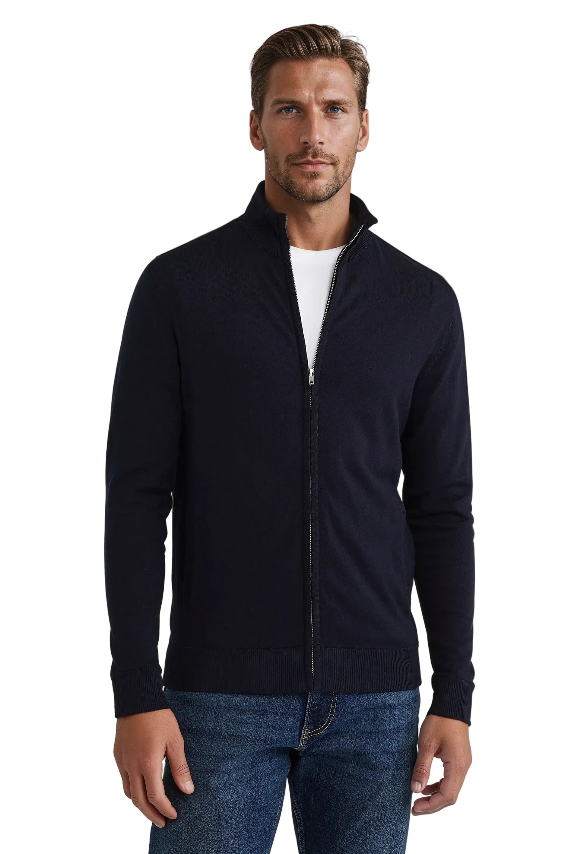 Men's Sweatshirt with Full Zipper and Modern Style