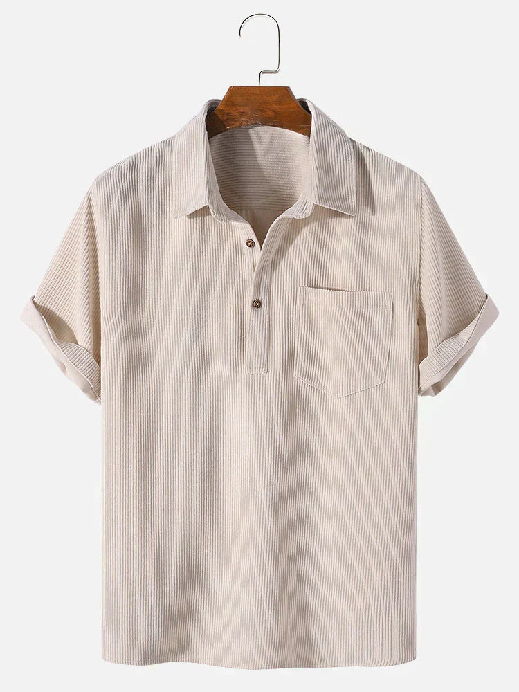 Men's T Shirt Corduroy Stylish Lightweight Comfortable