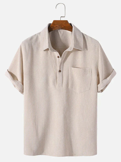 Men's T Shirt Corduroy Stylish Lightweight Comfortable