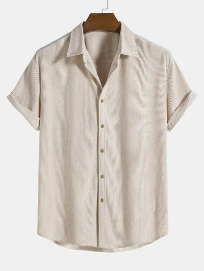 Men's T-Shirt Lightweight Casual Cord Fabric for Summer