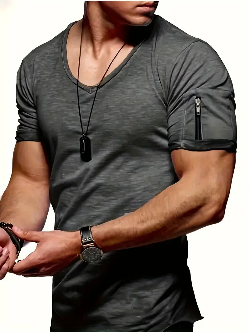 Men's T-Shirt V-Neck Casual