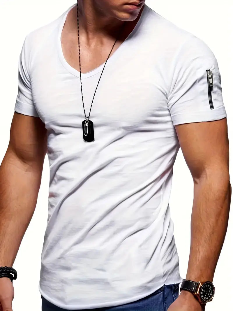 Men's T-Shirt V-Neck Casual