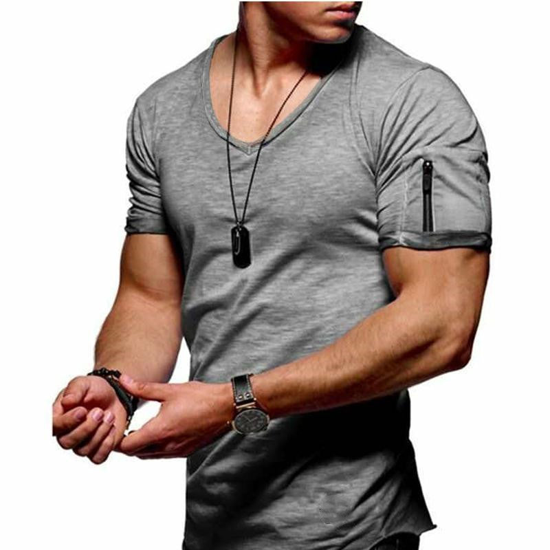 Men's T-Shirt V-Neck Casual