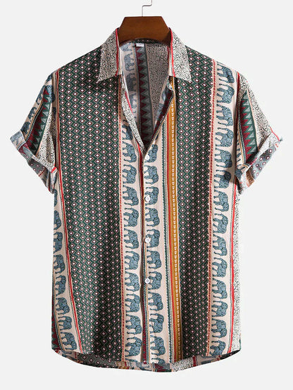 Men's T Shirt Vintage Look Casual Cotton for Summer