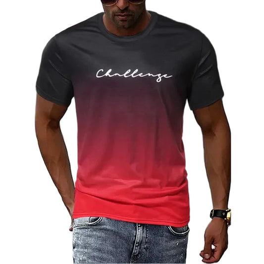 Men's T-shirt Vintage Style Colour Grad Cotton