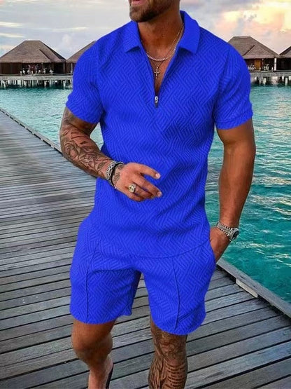 Men's T-shirt and Shorts Casual Cotton Set