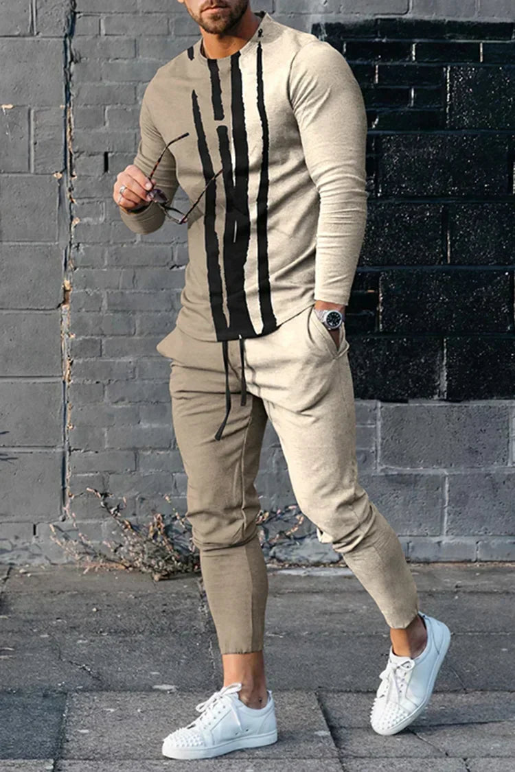 Men's Tracksuit Modern Italian Style Polyester Cotton Blend