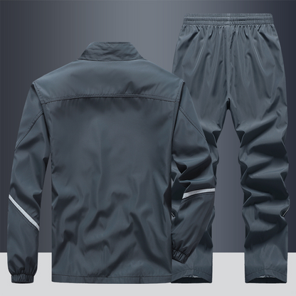 Men's Tracksuit Sporty With High Collar And Soft Mixed Fabric