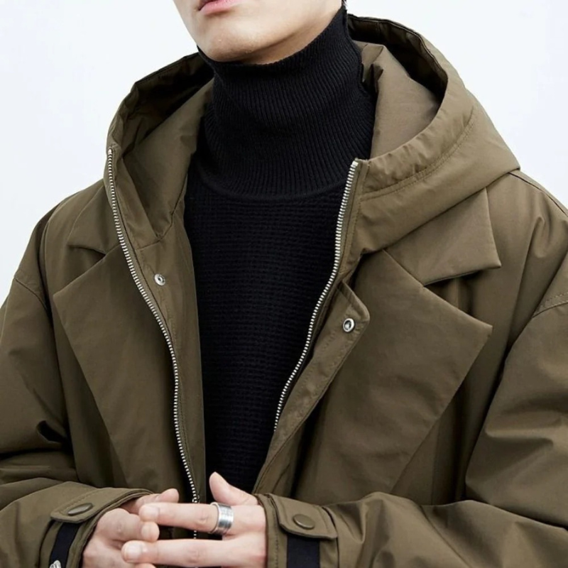 Men's Trench Coat Long Puffer Style