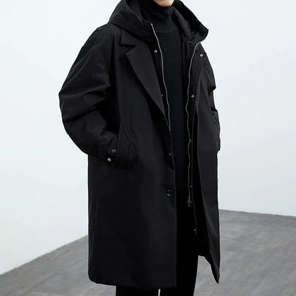Men's Trench Coat Long Puffer Style
