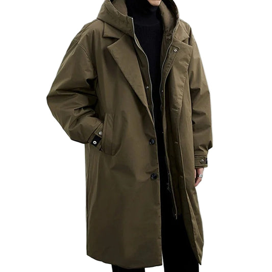 Men's Trench Coat Long Puffer Style