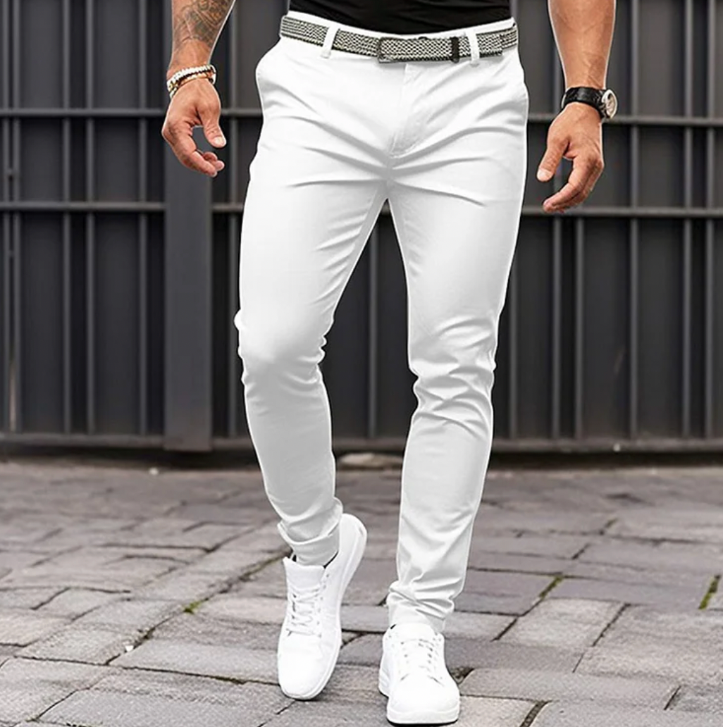 Men's Trousers Elegant Style Cotton Luxury Fit