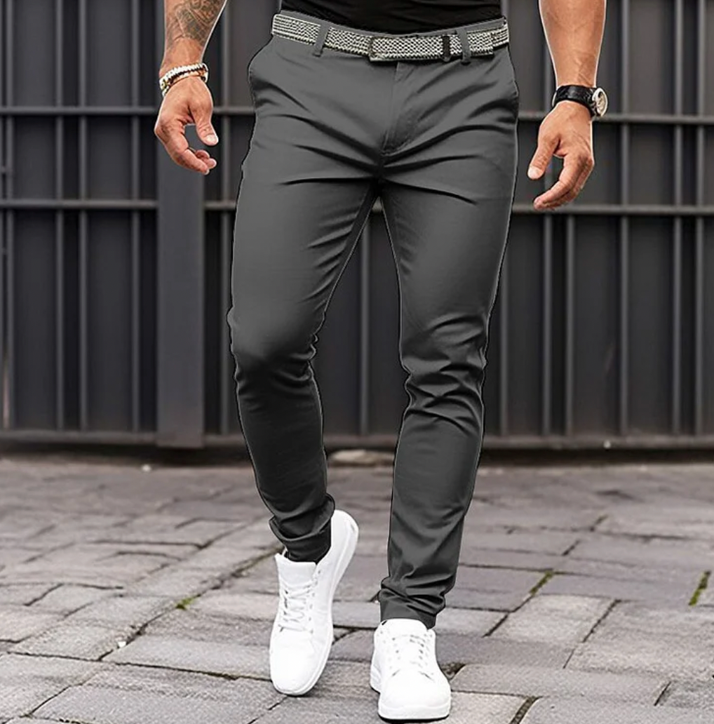Men's Trousers Elegant Style Cotton Luxury Fit