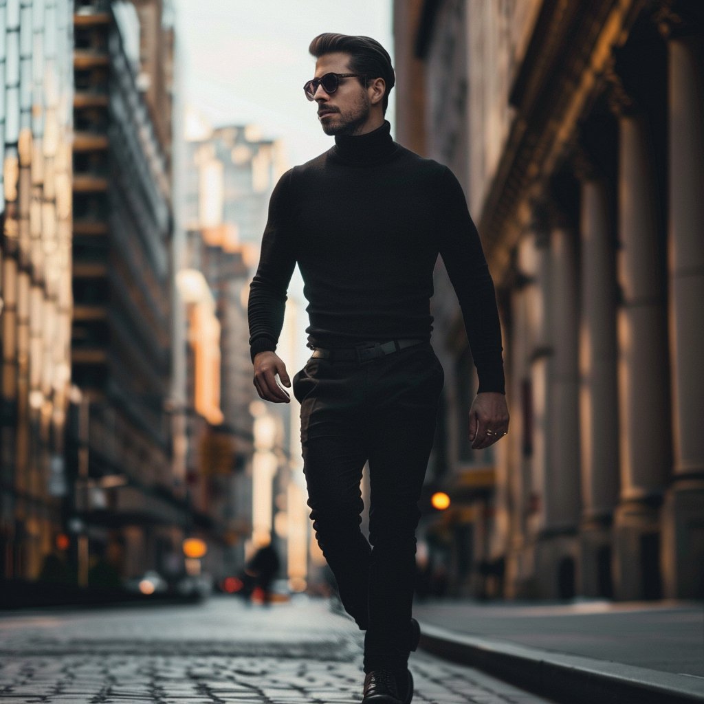 Men's Turtleneck Classic Stylish Cotton Blend