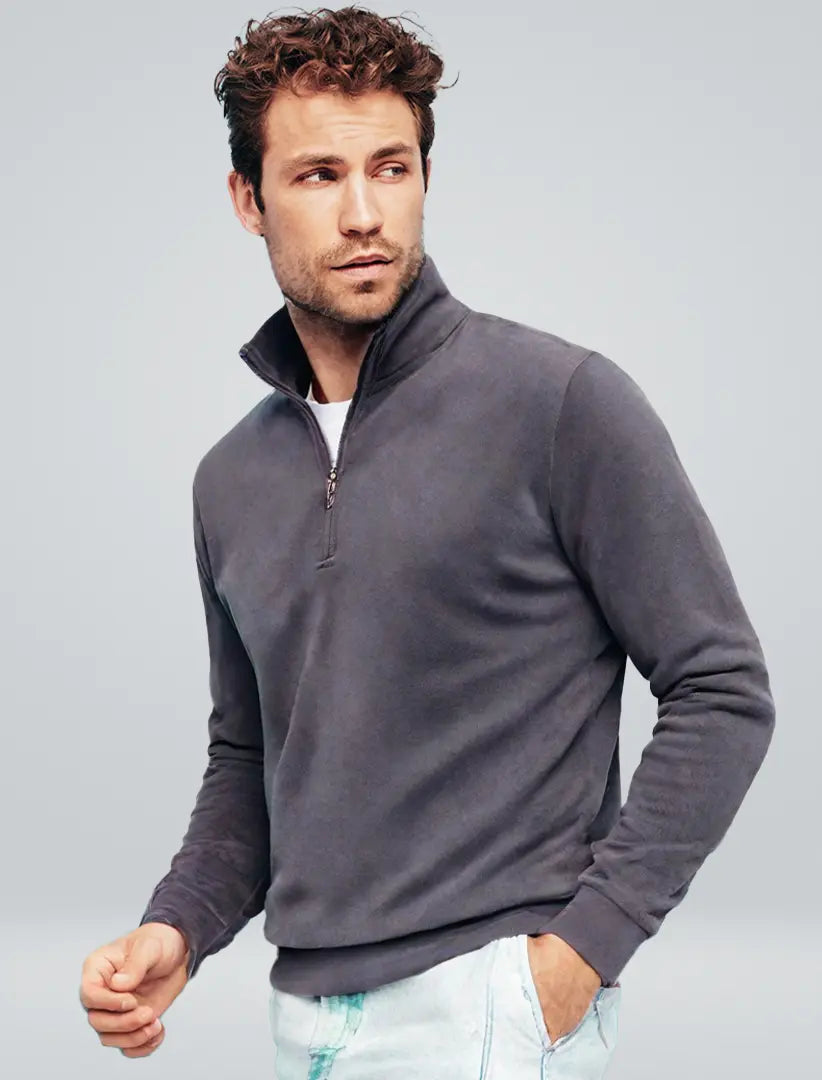 Men's Turtleneck Fleece With High Neck For Cold Days