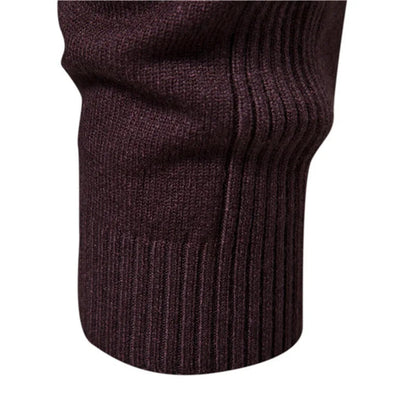 Men's Turtleneck Sweater With Check Pattern Casual Style