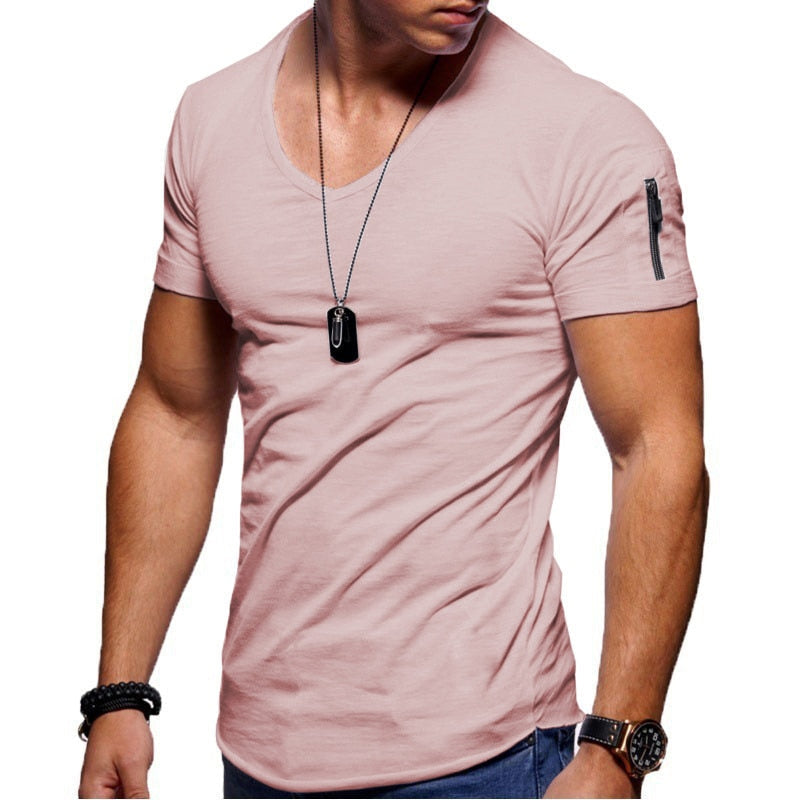 Men's V-neck Muscle Shirts