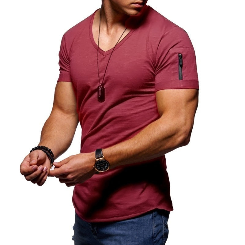 Men's V-neck Muscle Shirts