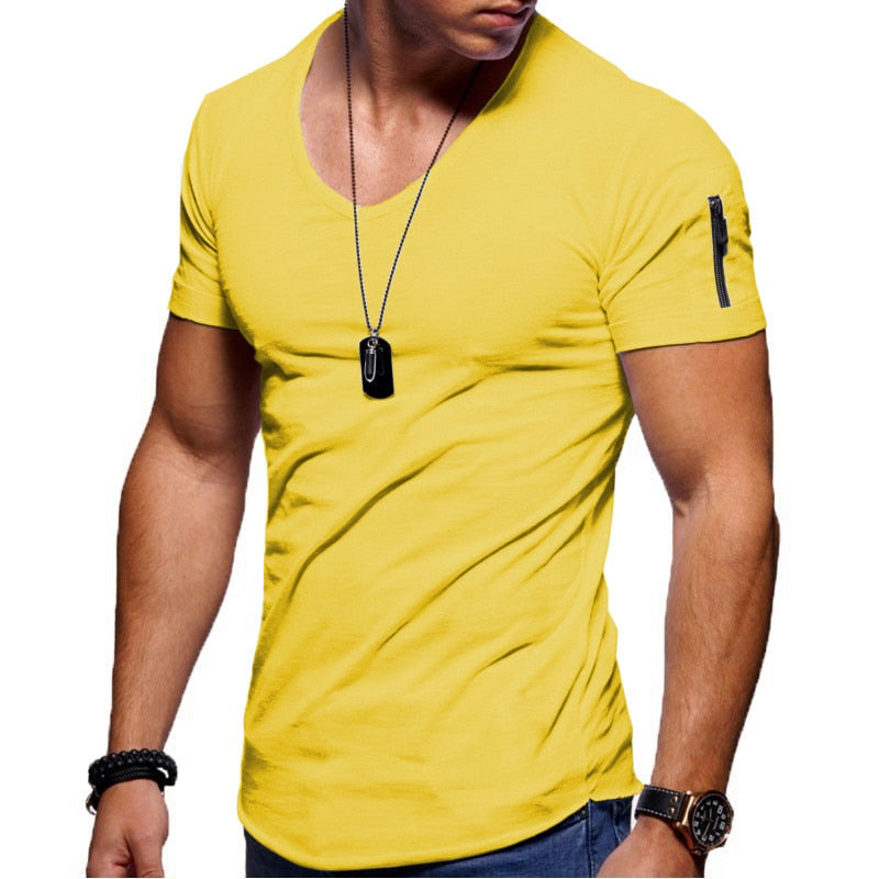 Men's V-neck Muscle Shirts
