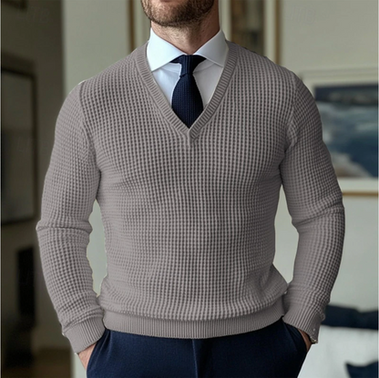 Men's V-neck Sweater Casual Style