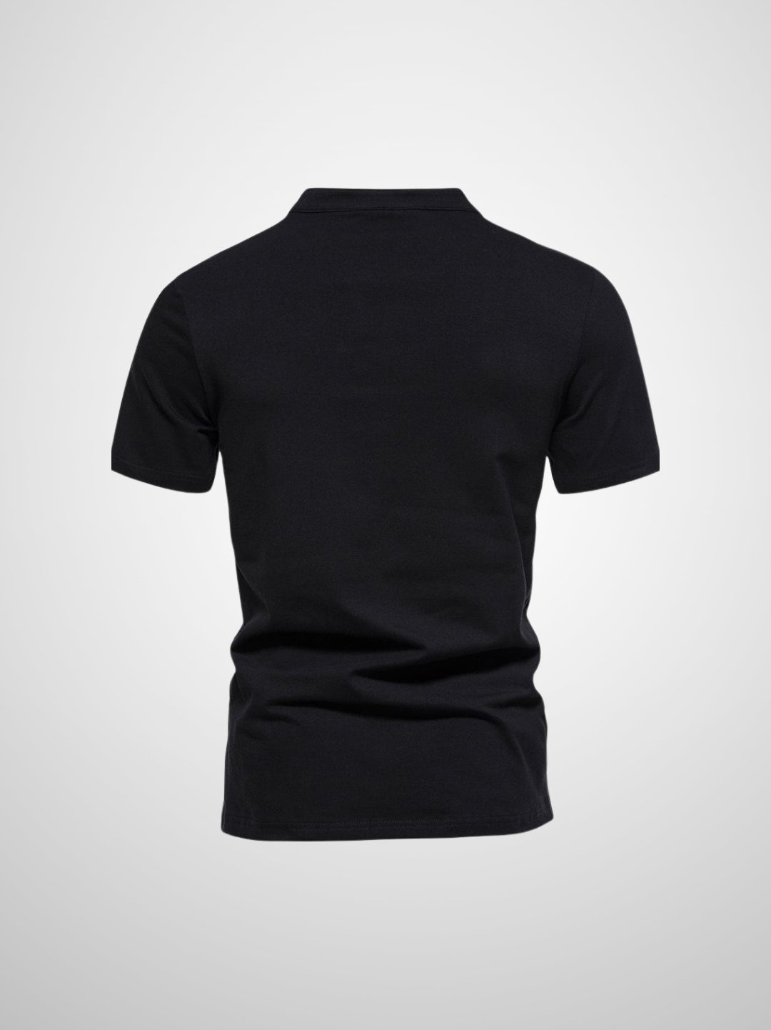Men's V-neck cotton casual short-sleeved polo shirt