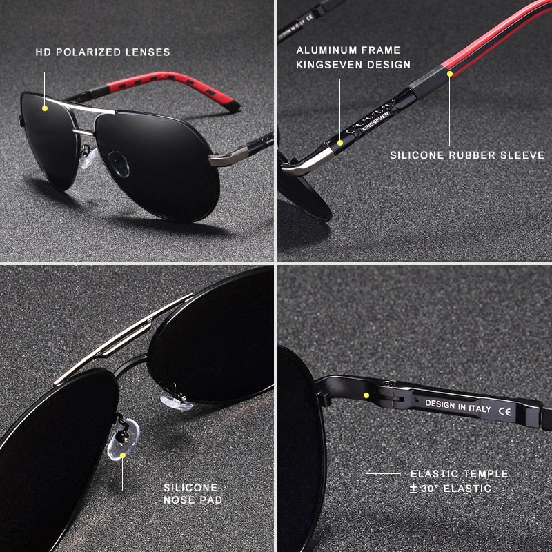 Men's Vintage Aluminium Polarised Sunglasses