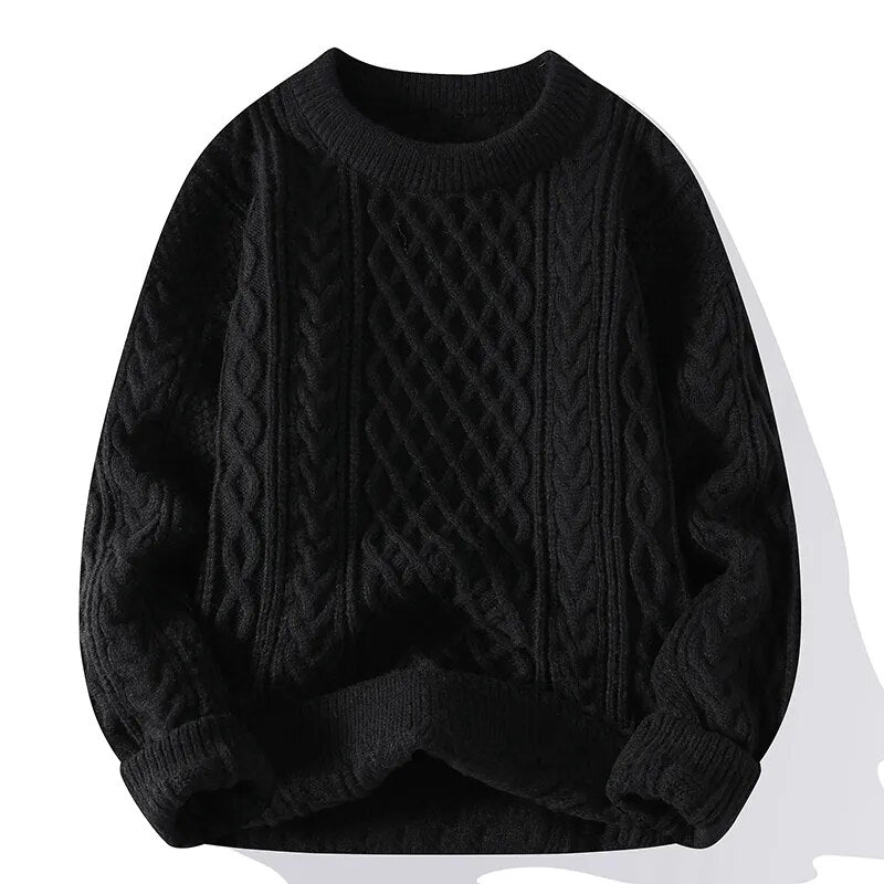 Men's Vintage Round Neck Sweater