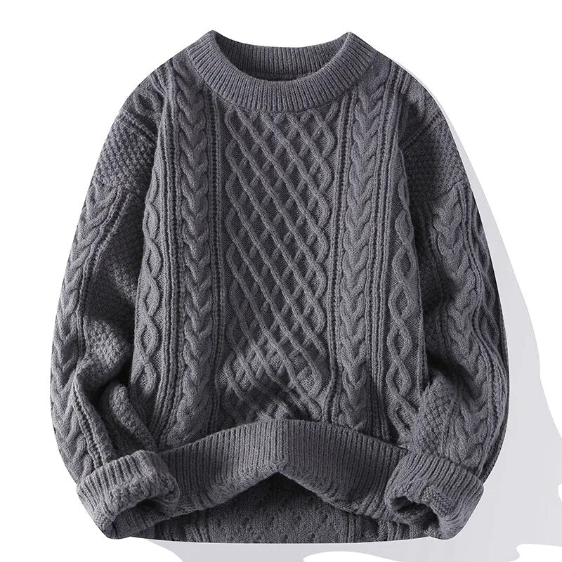 Men's Vintage Round Neck Sweater