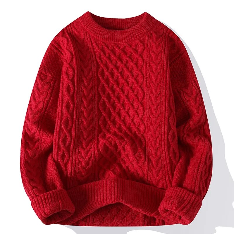 Men's Vintage Round Neck Sweater