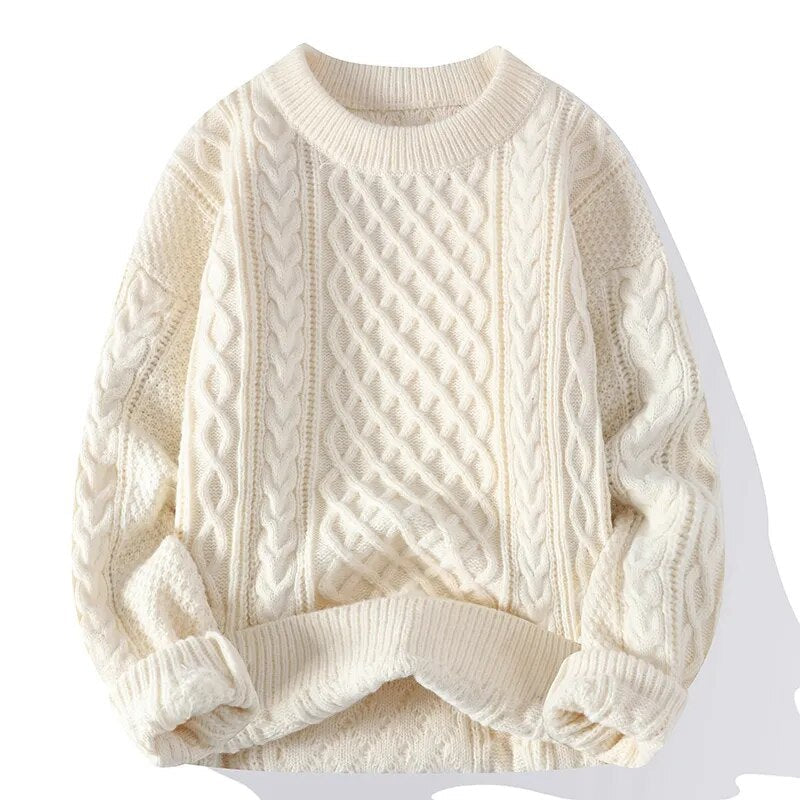 Men's Vintage Round Neck Sweater