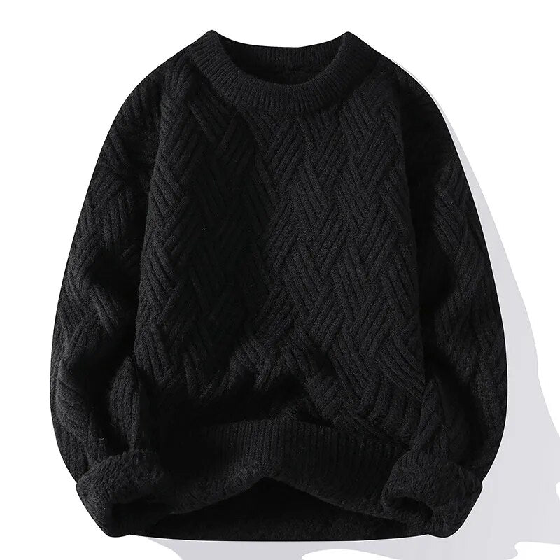 Men's Vintage Round Neck Sweater